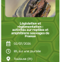 Législation et règlementation : activités sur reptiles et amphibiens (…)